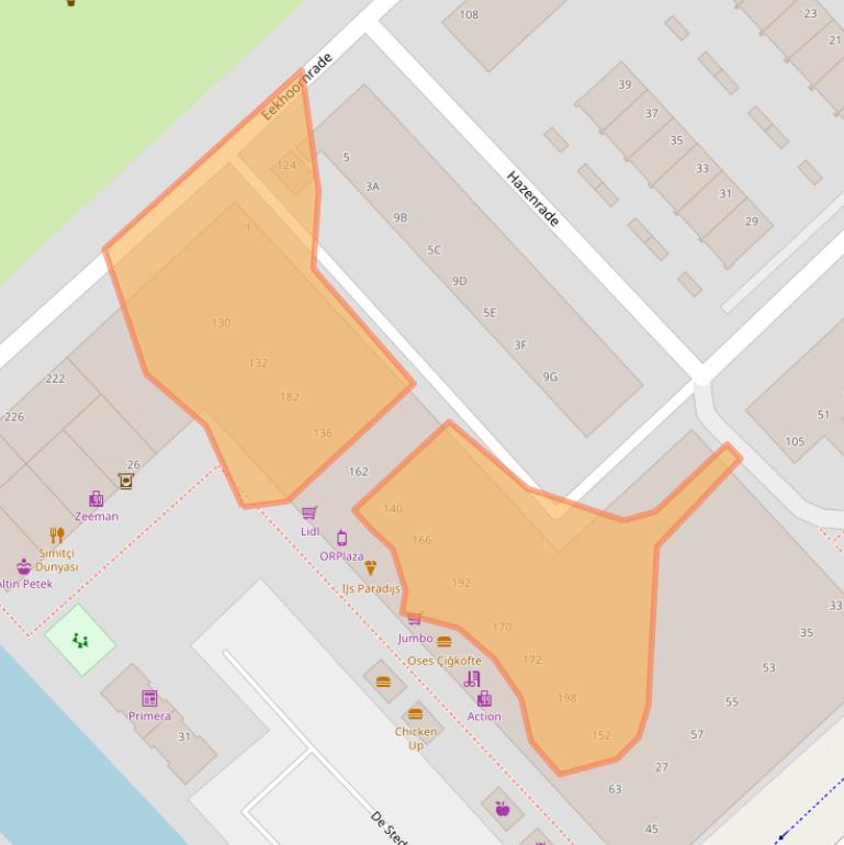 Kaart van postcodegebied 2544VD.