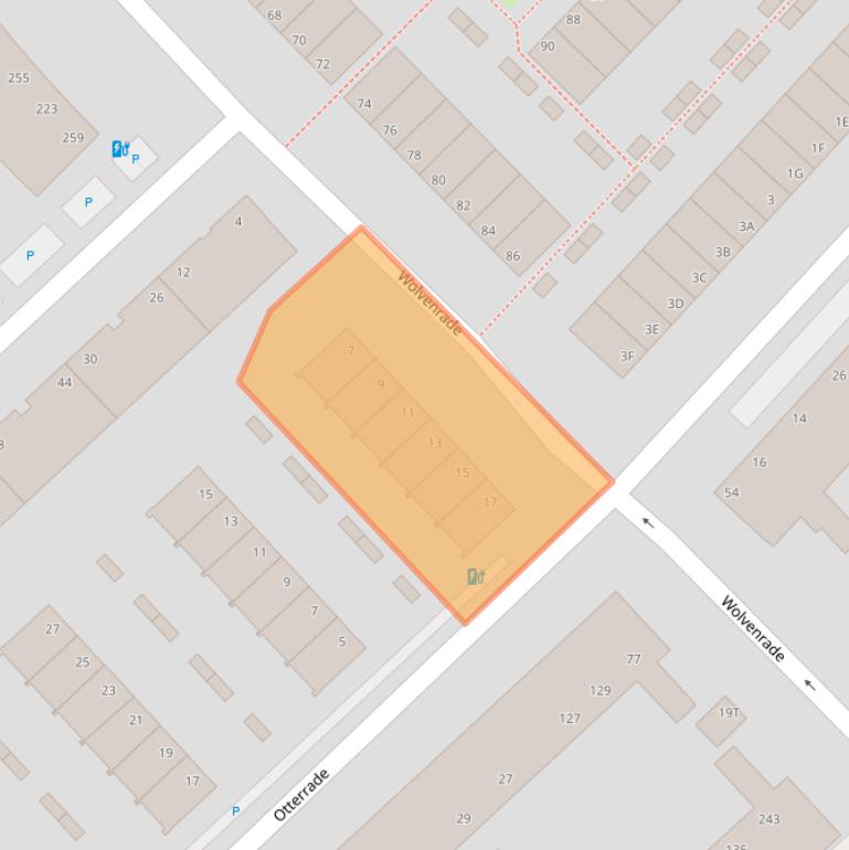 Kaart van postcodegebied 2544VH.