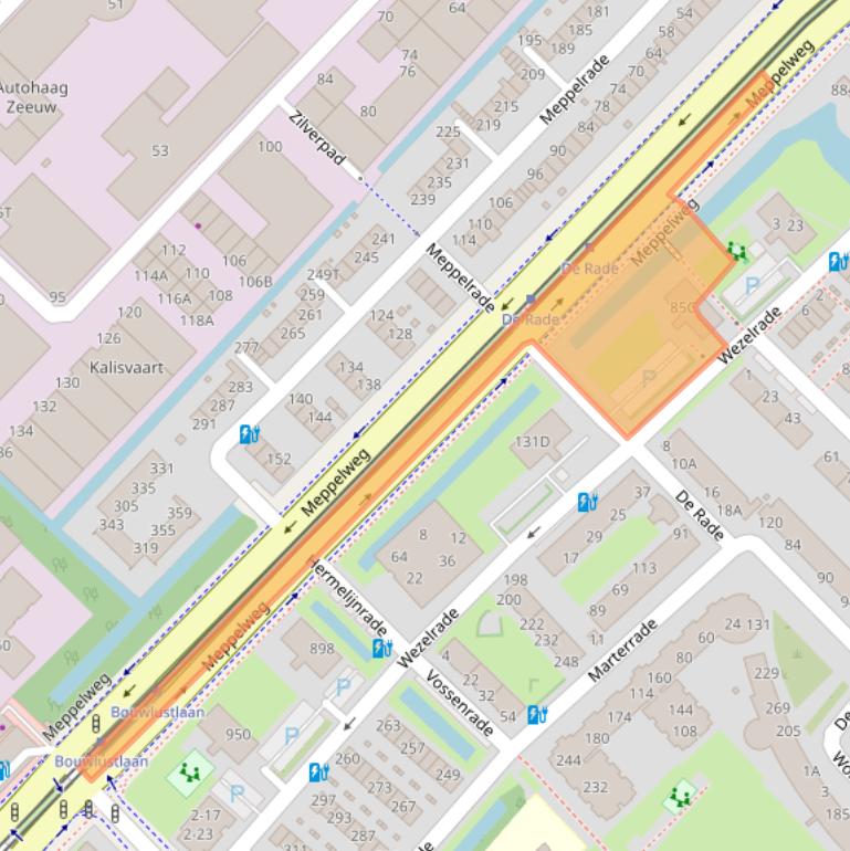 Kaart van postcodegebied 2544VW.