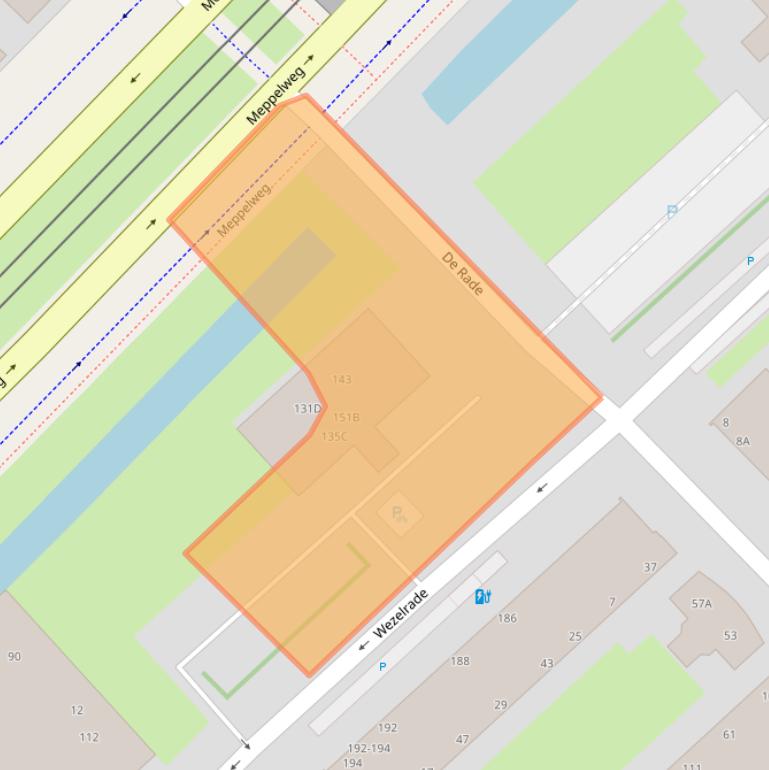 Kaart van postcodegebied 2544VZ.