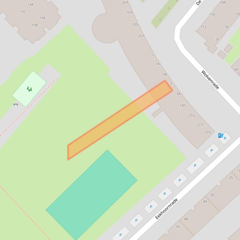 Kaart van postcodegebied 2544WZ.