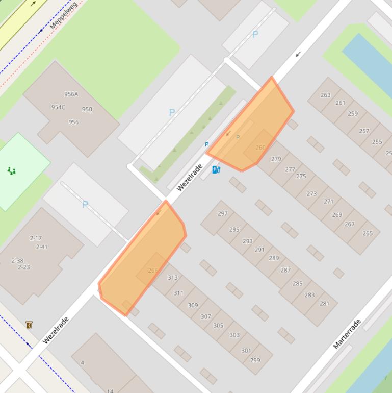 Kaart van postcodegebied 2544XH.