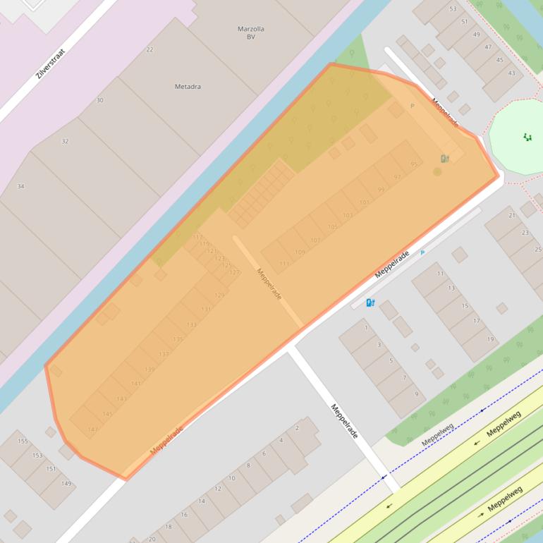 Kaart van postcodegebied 2544XN.