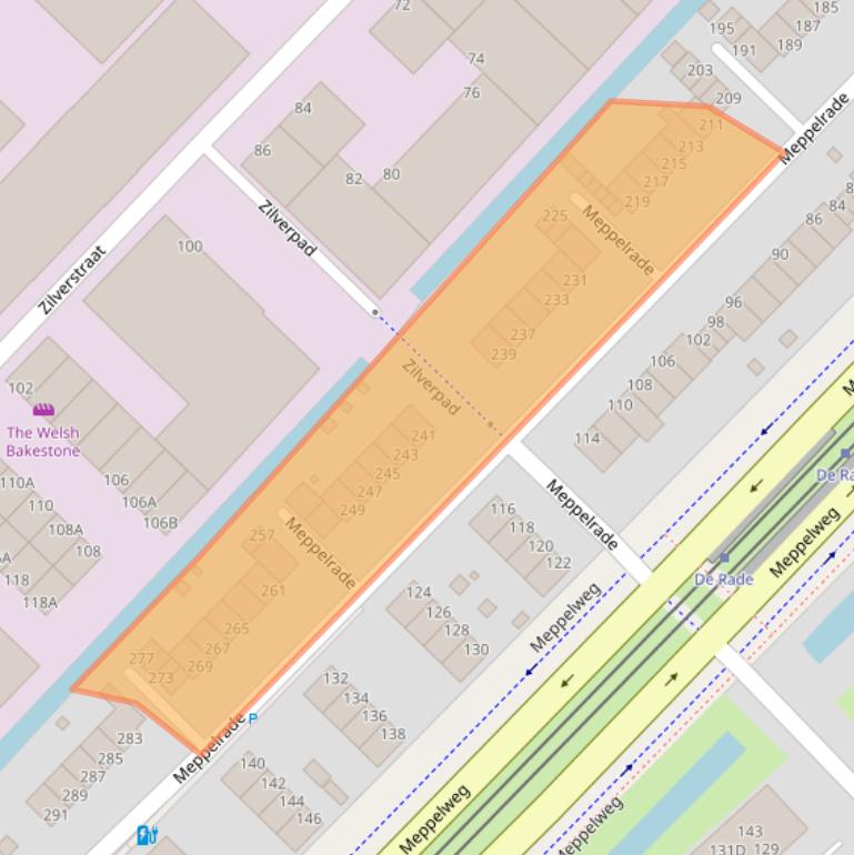 Kaart van postcodegebied 2544XR.