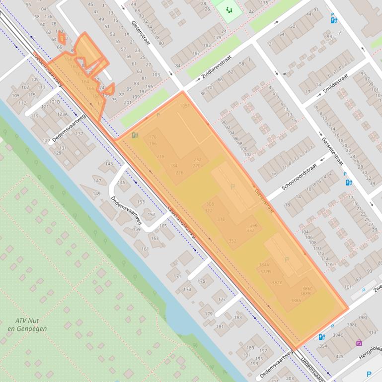 Kaart van postcodegebied 2545AE.