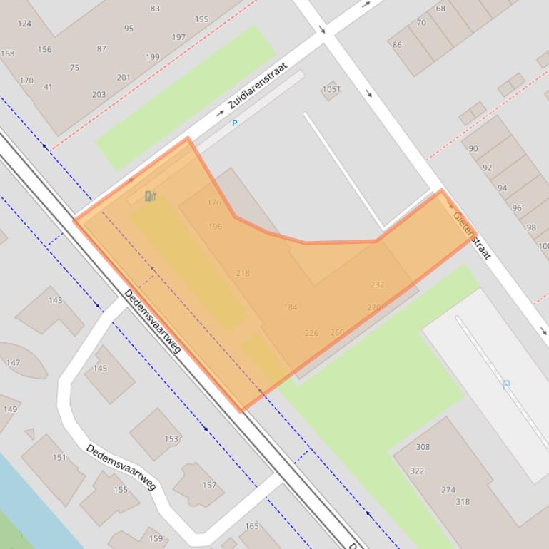 Kaart van postcodegebied 2545AG.