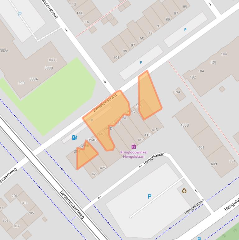 Kaart van postcodegebied 2545AL.