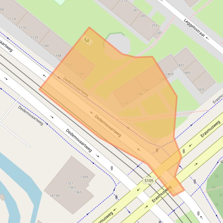 Kaart van postcodegebied 2545BJ.