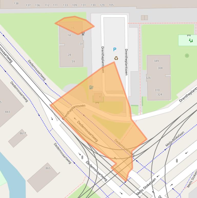 Kaart van postcodegebied 2545BK.