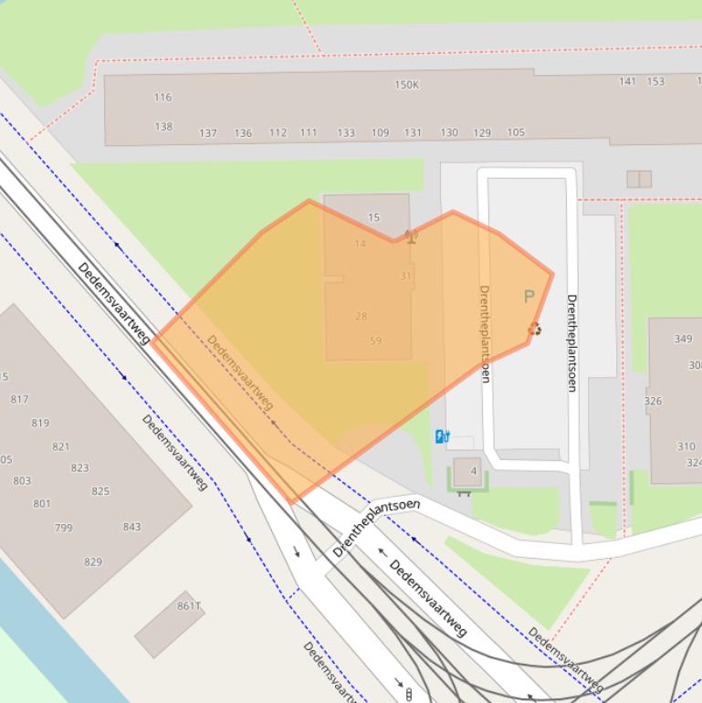 Kaart van postcodegebied 2545BL.