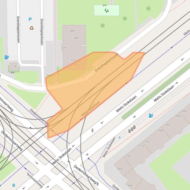 Kaart van postcodegebied 2545BS.