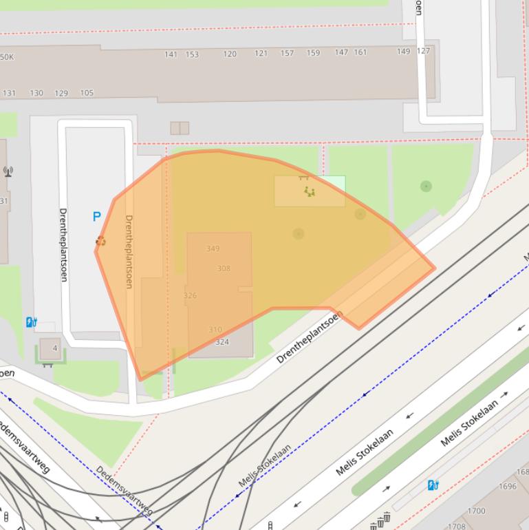 Kaart van postcodegebied 2545BT.