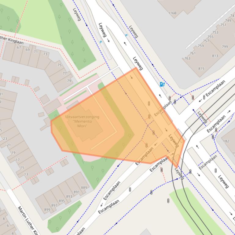 Kaart van postcodegebied 2545CE.