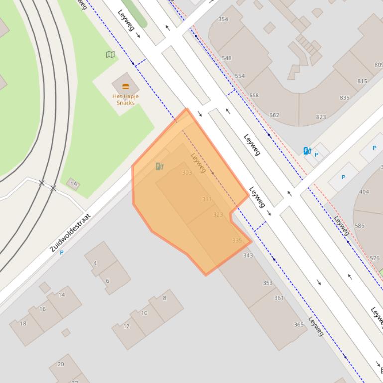 Kaart van postcodegebied 2545CK.