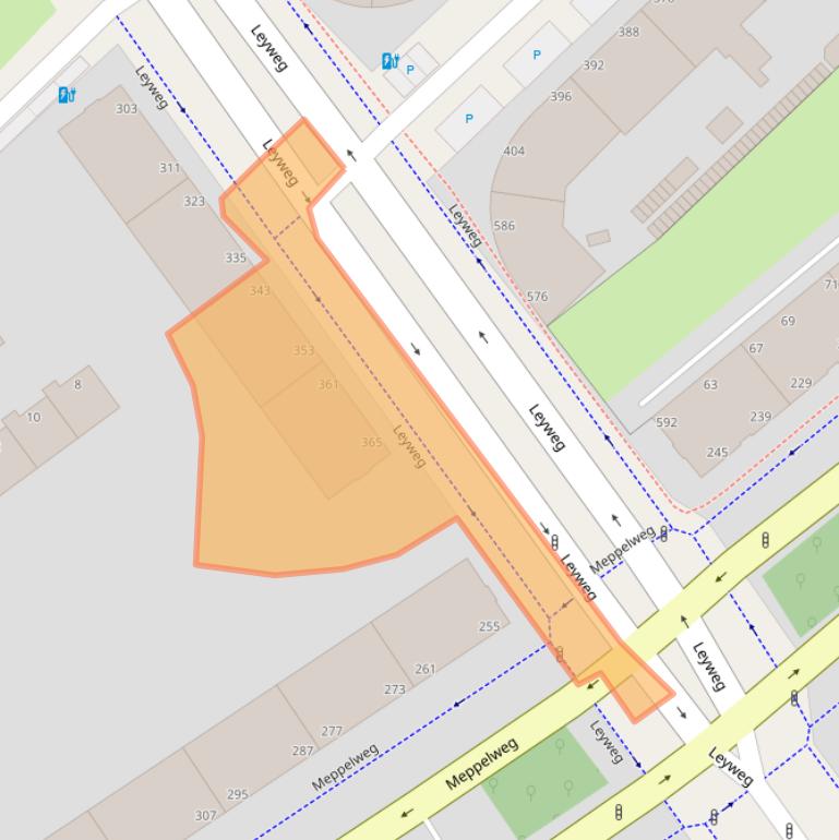 Kaart van postcodegebied 2545CL.