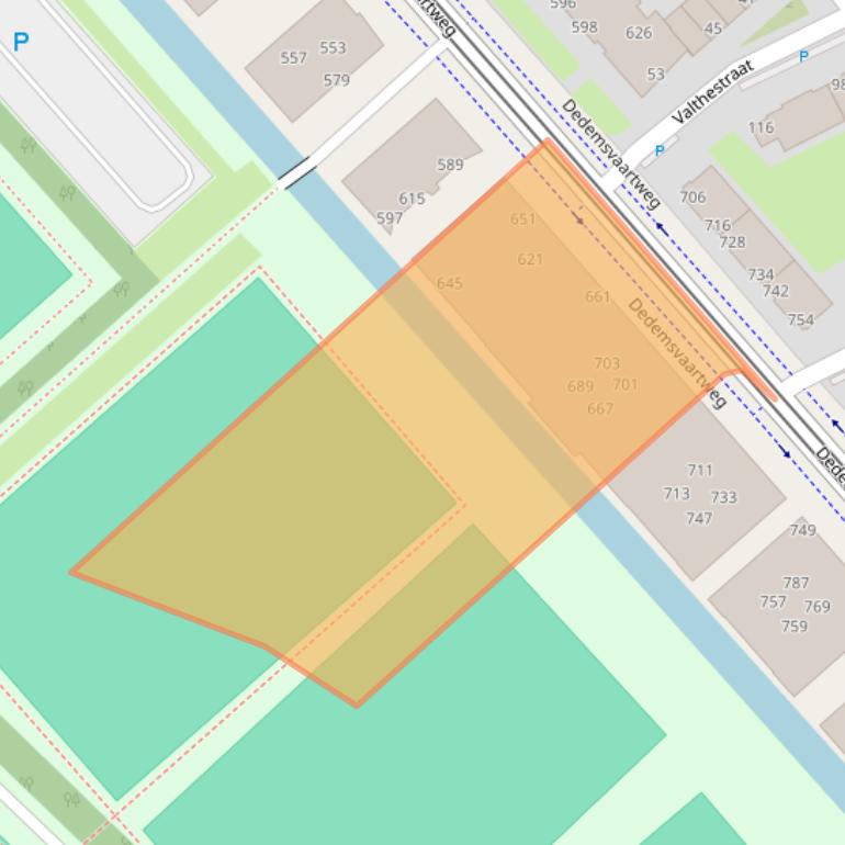 Kaart van postcodegebied 2545DK.