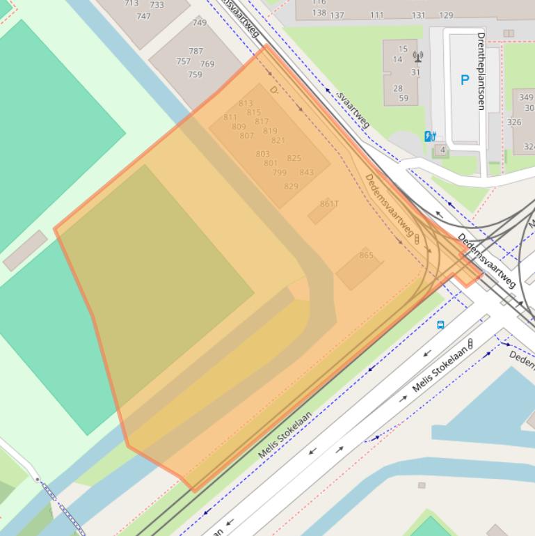 Kaart van postcodegebied 2545DN.