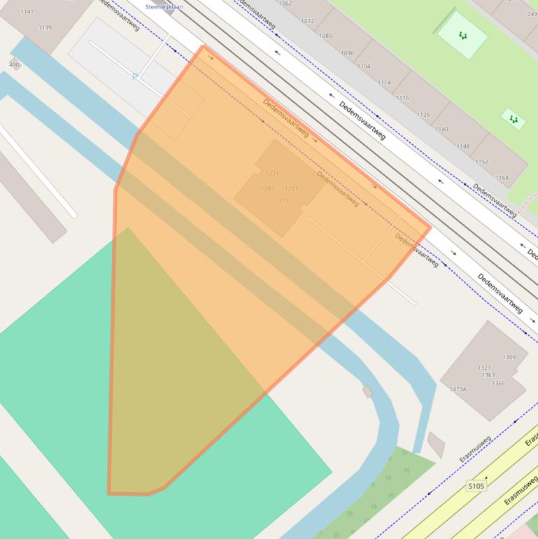 Kaart van postcodegebied 2545DS.