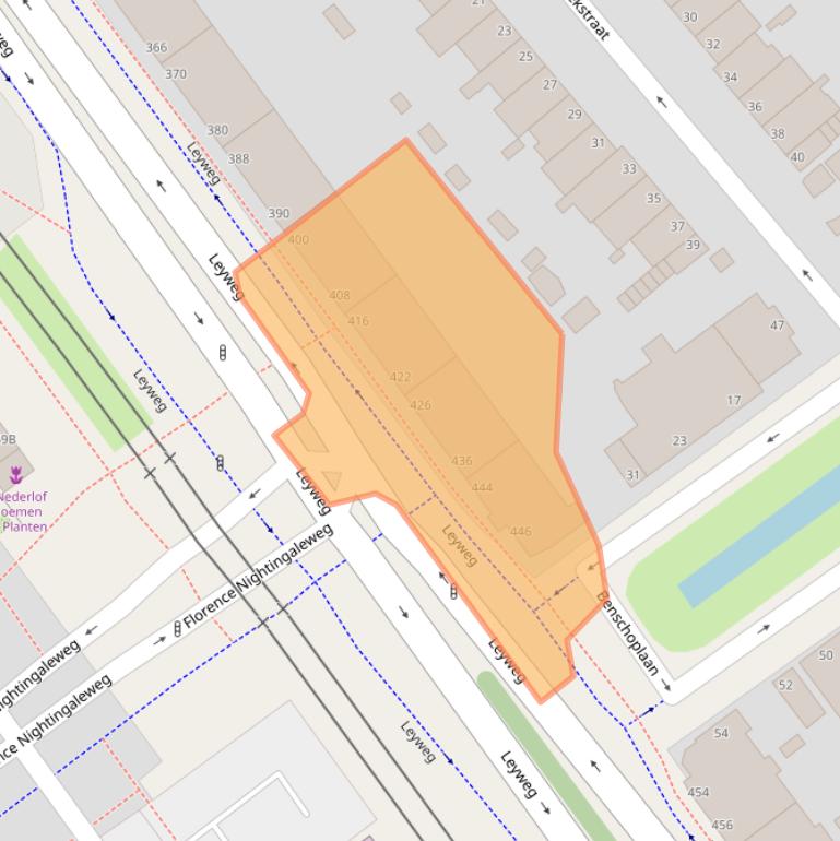 Kaart van postcodegebied 2545EG.