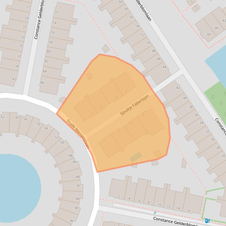 Kaart van postcodegebied 2545ET.