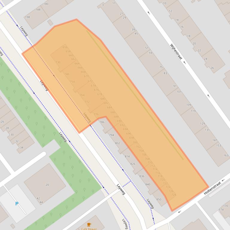 Kaart van postcodegebied 2545GP.