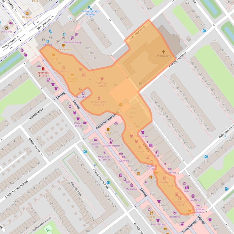 Kaart van postcodegebied 2545GV.