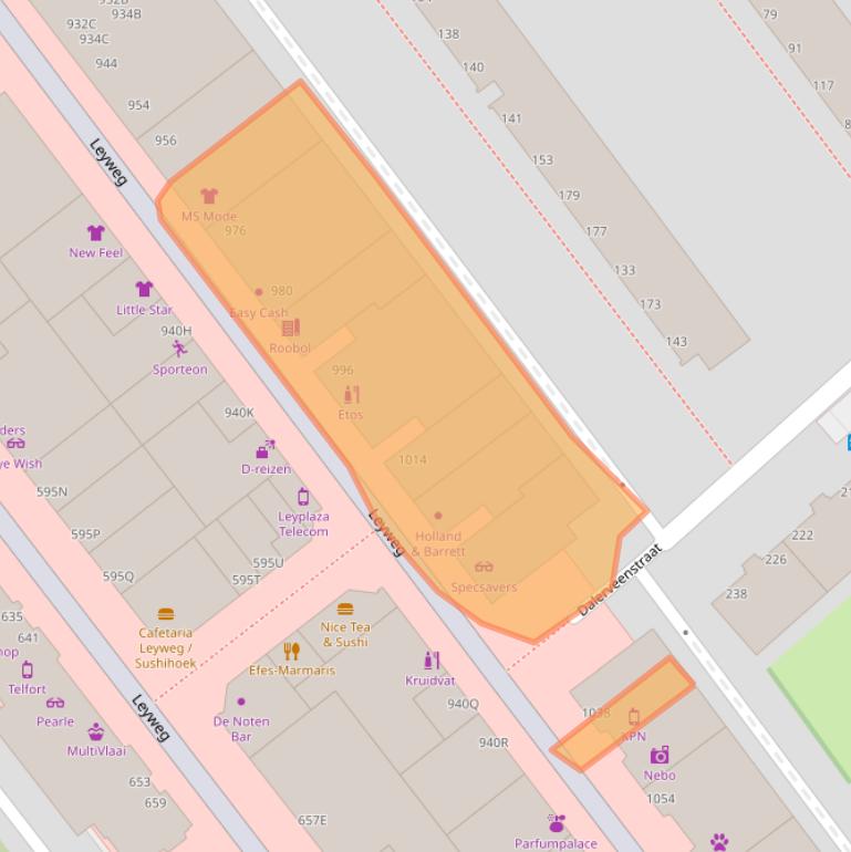 Kaart van postcodegebied 2545GW.