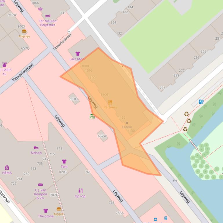 Kaart van postcodegebied 2545GZ.