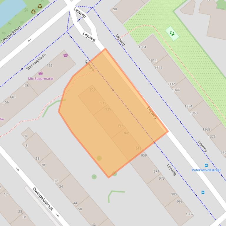 Kaart van postcodegebied 2545HC.