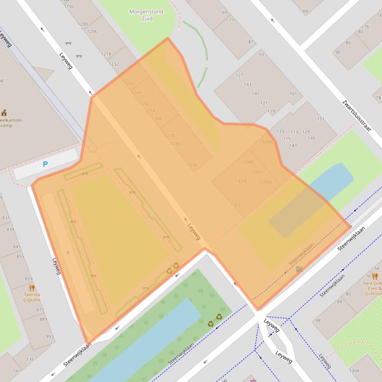 Kaart van postcodegebied 2545HK.