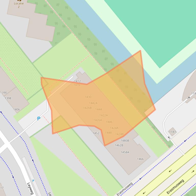 Kaart van postcodegebied 2545HN.