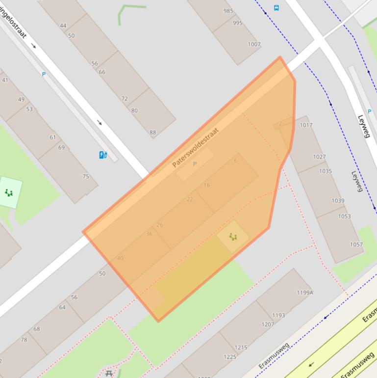 Kaart van postcodegebied 2545HR.