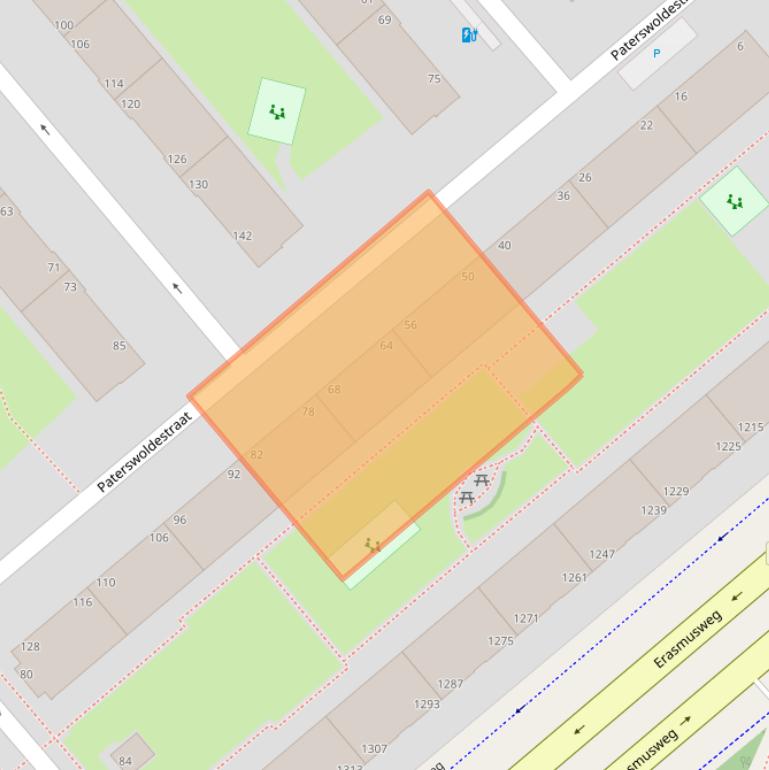 Kaart van postcodegebied 2545HS.