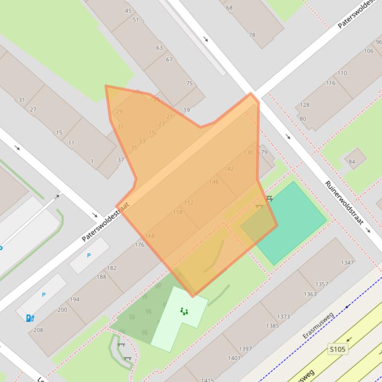 Kaart van postcodegebied 2545HV.