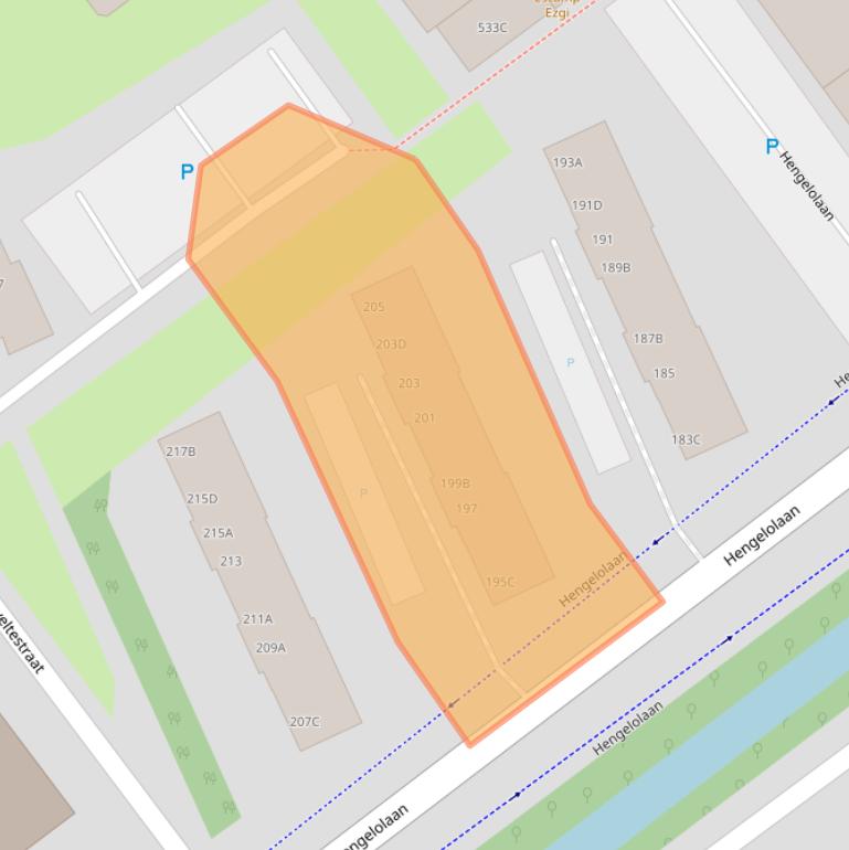 Kaart van postcodegebied 2545JH.