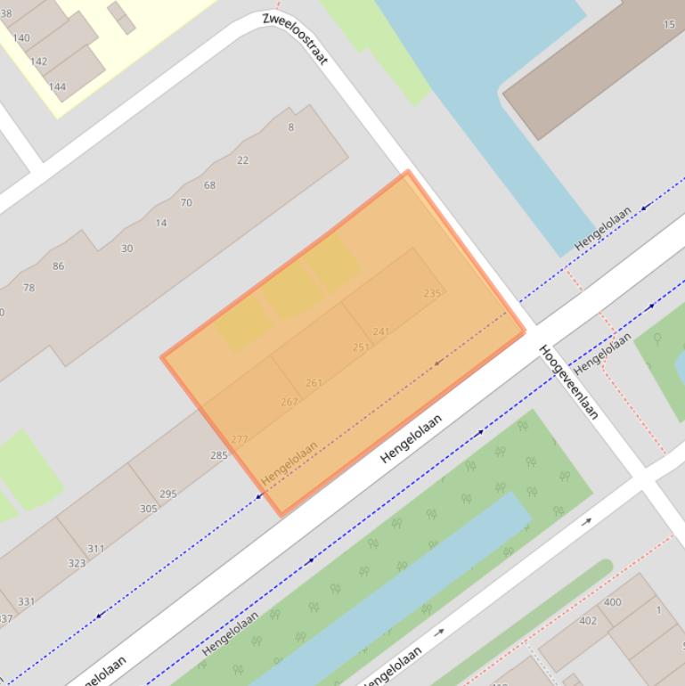 Kaart van postcodegebied 2545JK.