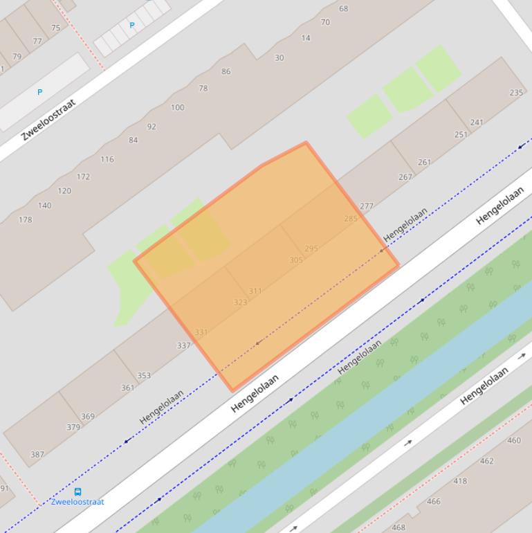 Kaart van postcodegebied 2545JL.