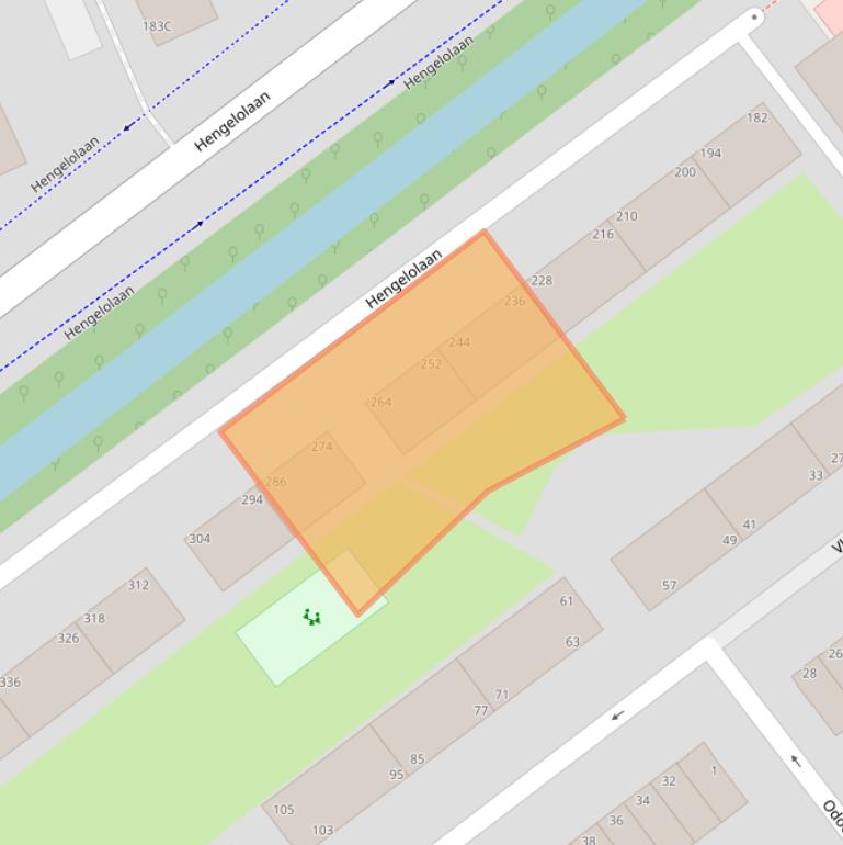 Kaart van postcodegebied 2545JW.