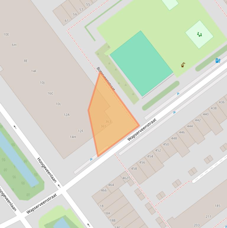 Kaart van postcodegebied 2545KT.