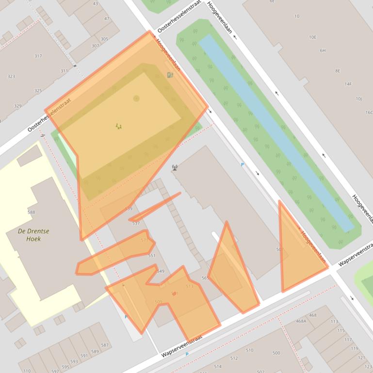 Kaart van postcodegebied 2545KX.