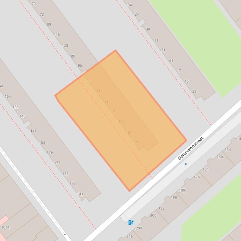 Kaart van postcodegebied 2545NC.