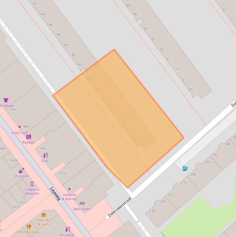 Kaart van postcodegebied 2545ND.