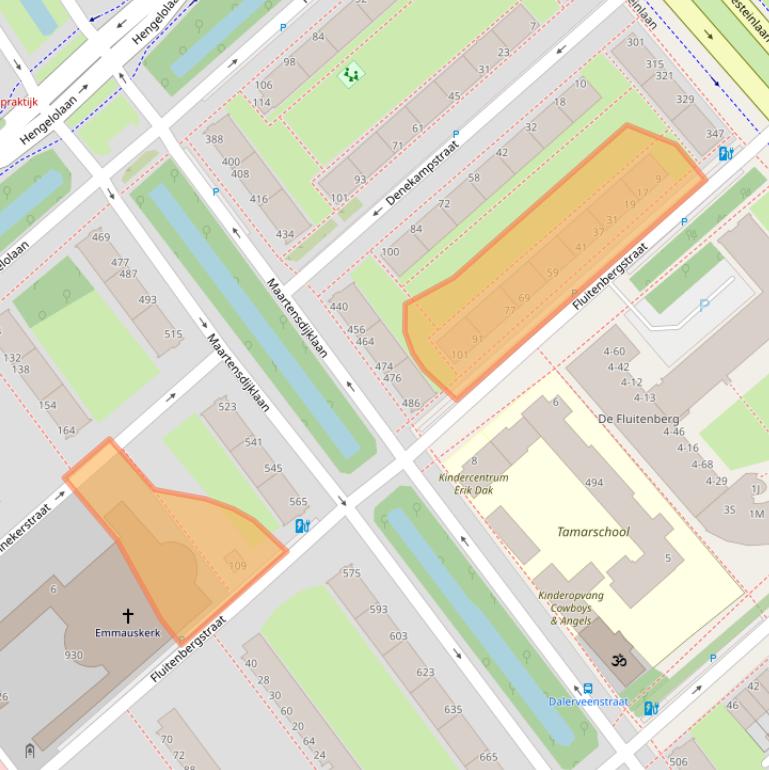 Kaart van postcodegebied 2545NK.