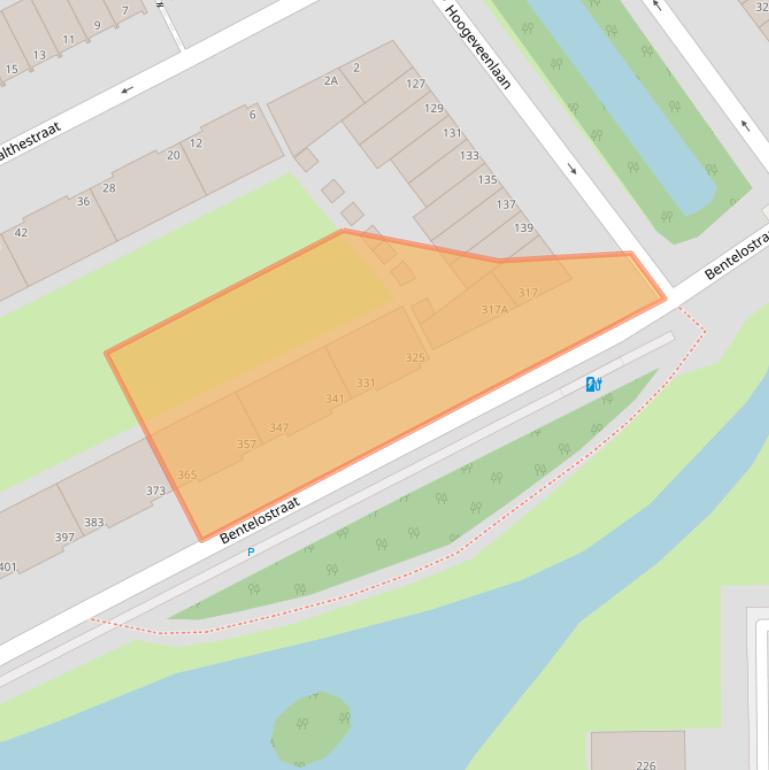 Kaart van postcodegebied 2545NP.