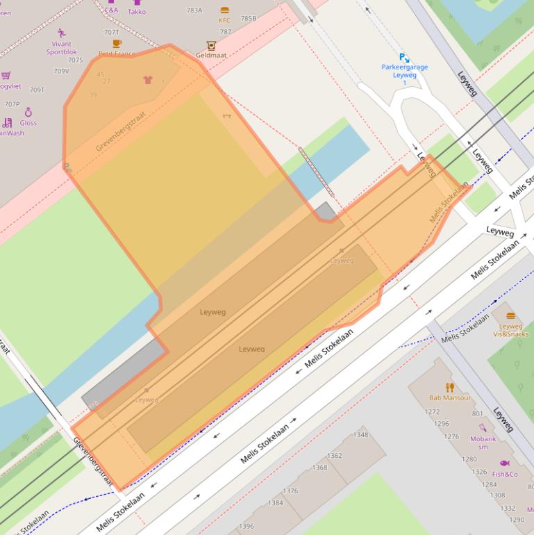 Kaart van postcodegebied 2545NW.