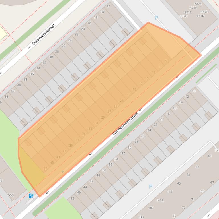 Kaart van postcodegebied 2545PA.