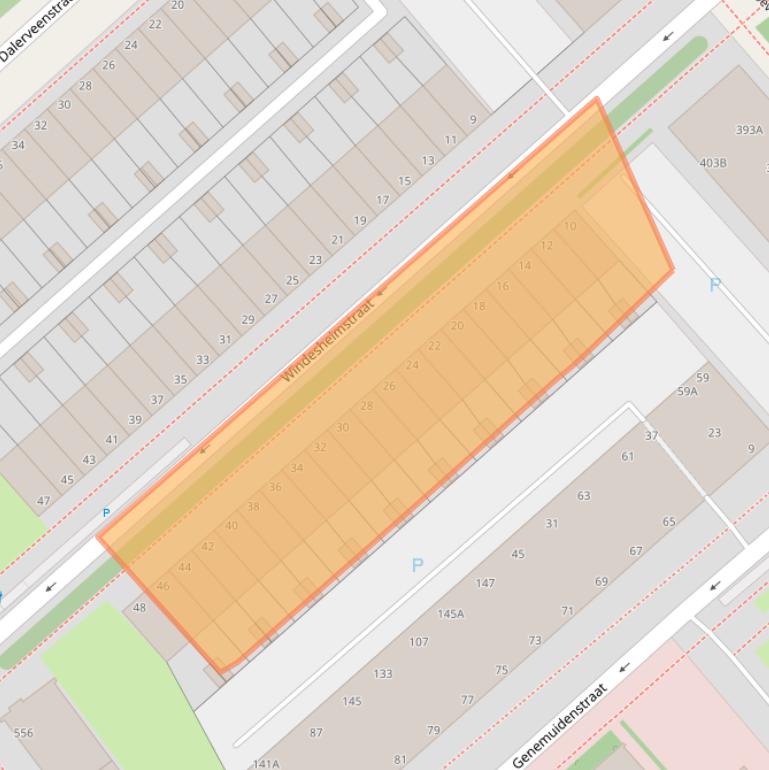 Kaart van postcodegebied 2545PC.