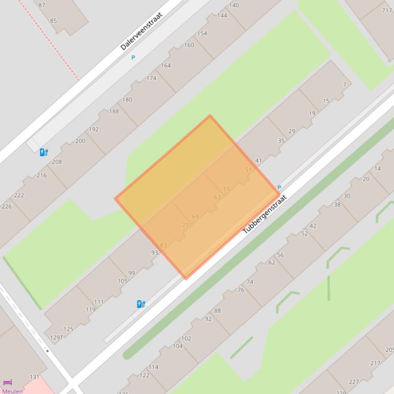 Kaart van postcodegebied 2545PH.