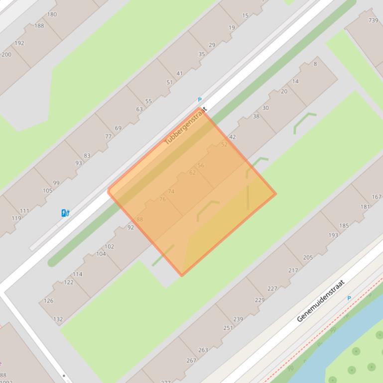 Kaart van postcodegebied 2545PL.