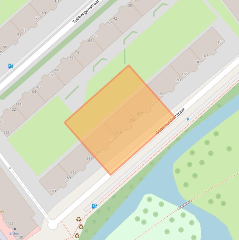 Kaart van postcodegebied 2545PT.